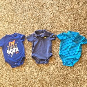Boys Under Armour onesies